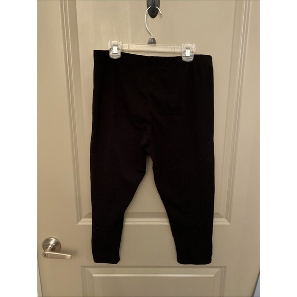 Black Capri No Boundaries Cotton Leggings Juniors Large Stretchy Waste - Picture 4 of 6